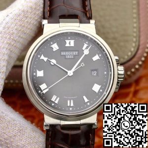 Replica Breguet MARINE 5517TI/G2/9ZU V9 Factory Mechanical Watches 1:1 Best Edition Swiss ETA9015 Grey dial