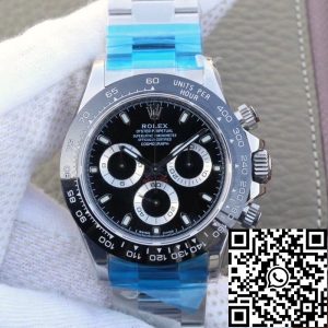 Replica Rolex Daytona Cosmograph 116500LN Black Dial Noob Factory 1:1 Best Edition Swiss ETA4130