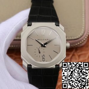 Replica Bvlgari Octo Finissimo Extra Thin Automatic 103035 Men??s Watch 1:1 Best Edition Swiss BVL193 Black Leather Strap