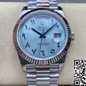 Replica Rolex Day Date M228236 1:1 Best Edition GM Factory V2 Middle Eastern Blue Dial