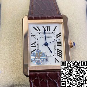 Replica Cartier Tank W5200026 1:1 Best Edition AF Factory Rose Gold Case