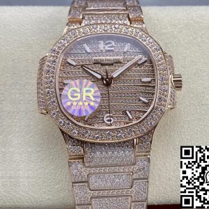 Replica Patek Philippe Aquanaut 7118/1450R-001 1:1 Best Edition GR Factory Gold Diamond Dial