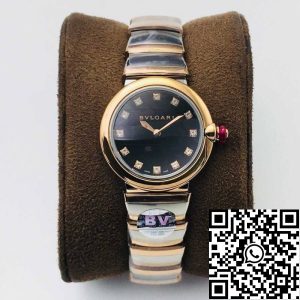 Replica Bvlgari LVCEA 1:1 Best Edition BV Factory Rose Gold Black Dial