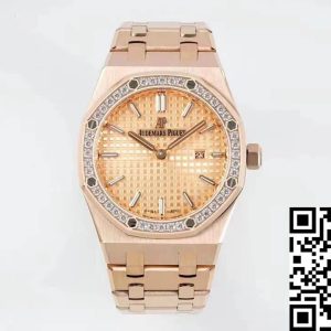 Replica Audemars Piguet Royal Oak Quartz 33MM 67651OR.ZZ.1261OR.03 1:1 Best Edition ZF Factory Gold Dial