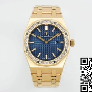 Replica Audemars Piguet Royal Oak Quartz 33MM 67651BA.ZZ.1261BA.02 1:1 Best Edition ZF Factory Blue Dial