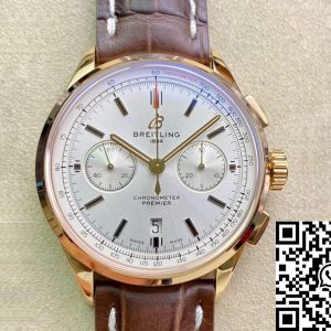 Replica Breitling Premier RB0118371G1P1 1:1 Best Edition GF Factory Silver Dial