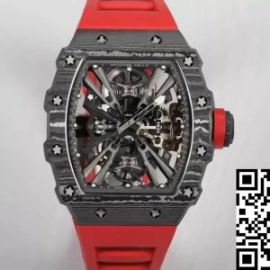 Replica Richard Mille RM12-01 Tourbillon 1:1 Best Edition RM Factory Carbon Fiber Skeleton Dial