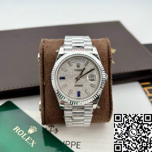 Rolex Day Date 40 228349RBR Pave Diamonds Dial 1:1 Best Edition GM Factory V2 Counterweight version