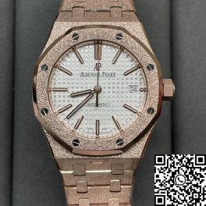 Audemars Piguet 15454OR.GG.1259OR.01 Frost Gold 1:1 best edition APS Factory White dial Rose gold